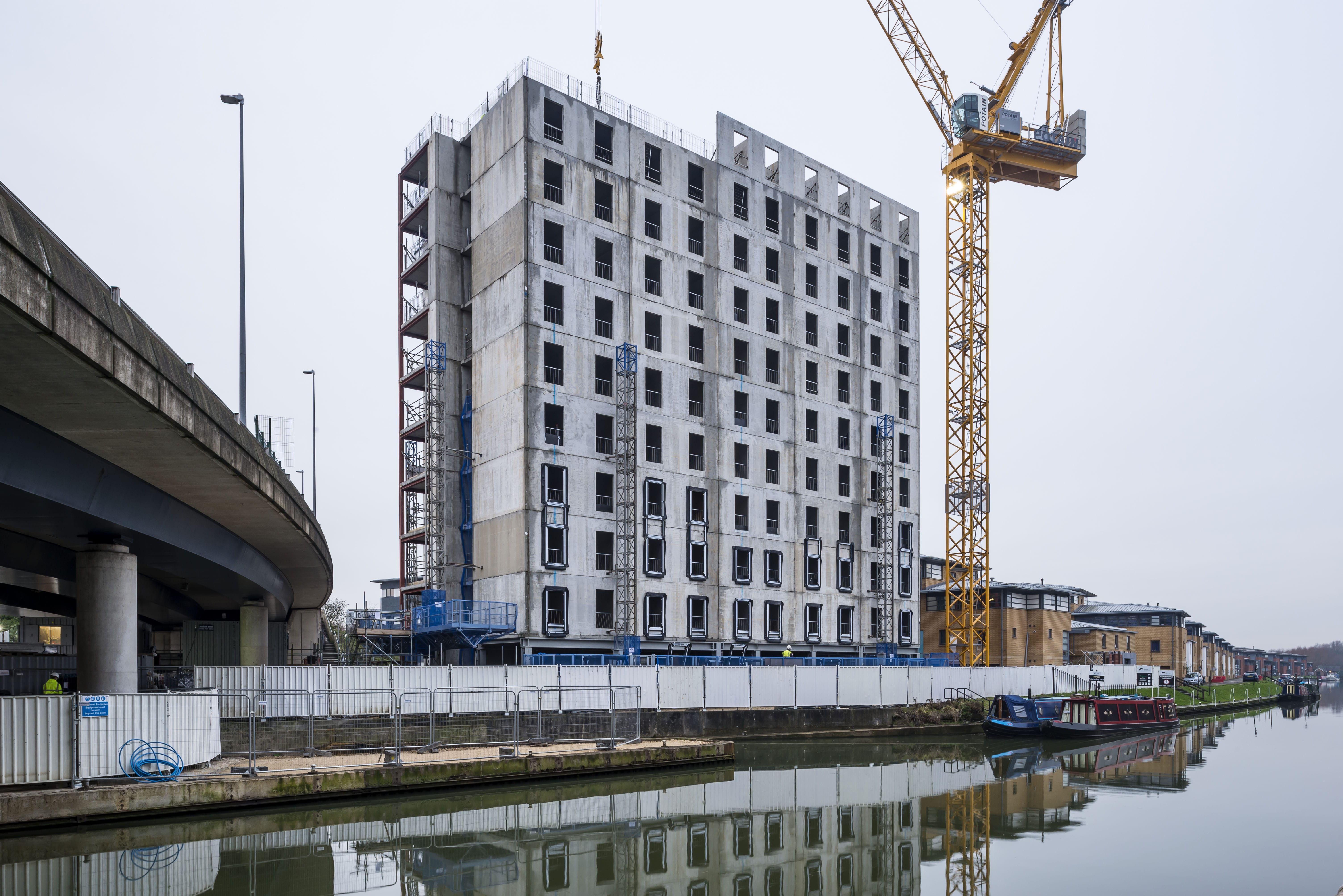 Image of the an accommodation block being built