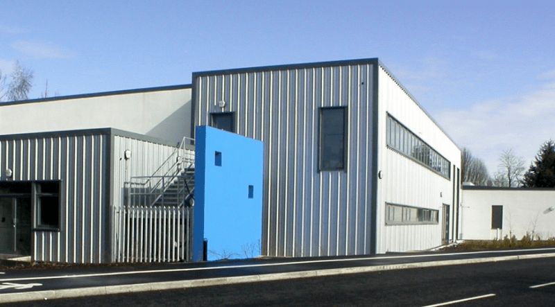 Image of a modular grey style building